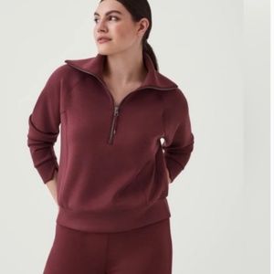 Spanx Air Essentials Half Zip new without taga